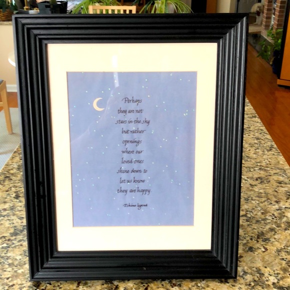 Framed and Matted Inspirational Saying "Perhaps They Are Not Stars" Eskimo - Picture 1 of 7